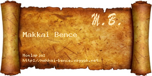 Makkai Bence névjegykártya